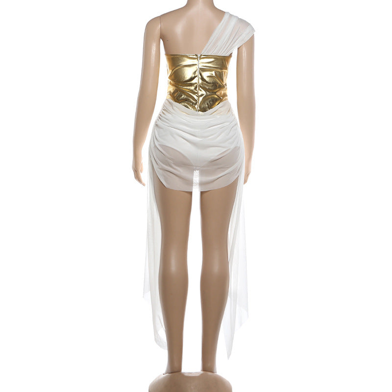 Golden Hour Mesh Bodycon Dress