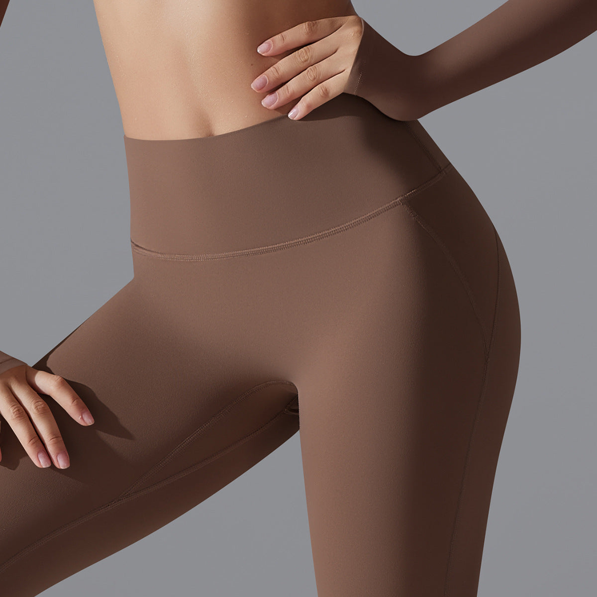 Women's Push-Up Long Sleeve Yoga Set – Twisted Detail Sports Bra & High Waist Leggings