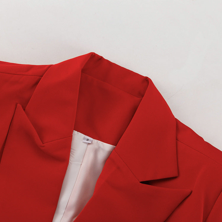 Elegant Split Maxi Skirt & Blazer Set