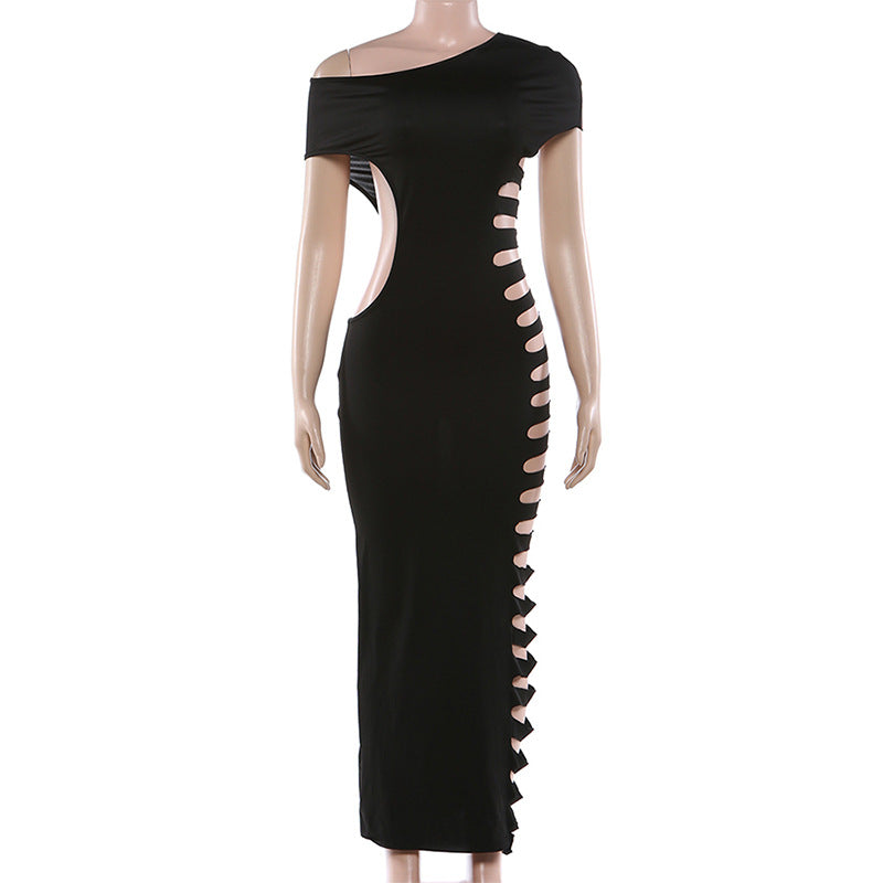 Enchanted Edge One-Shoulder Maxi Dress