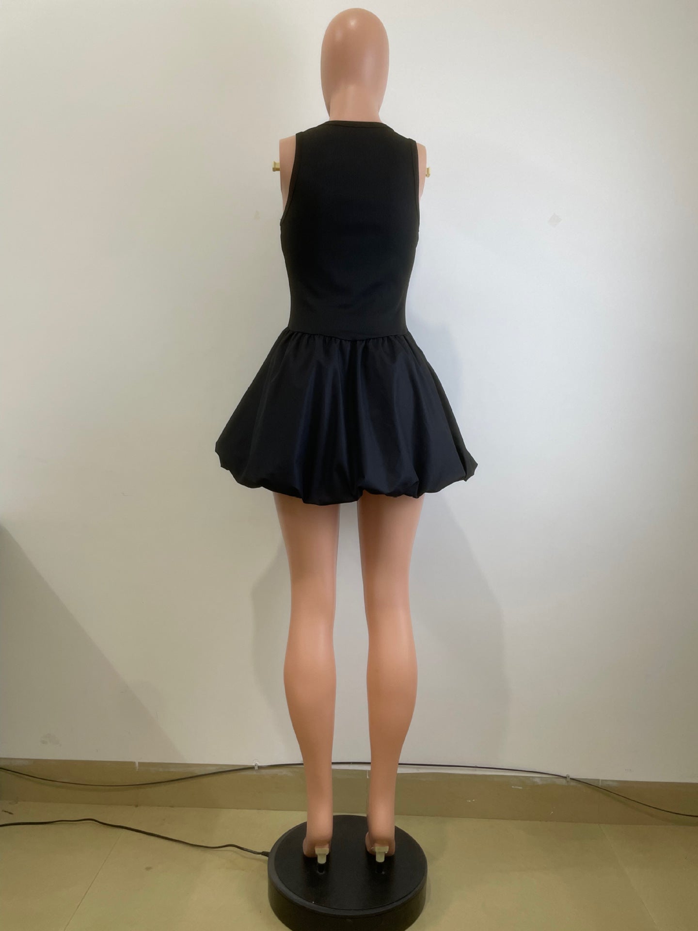 Black Cutout Mini Dress - Sleeveless A-Line Bodycon