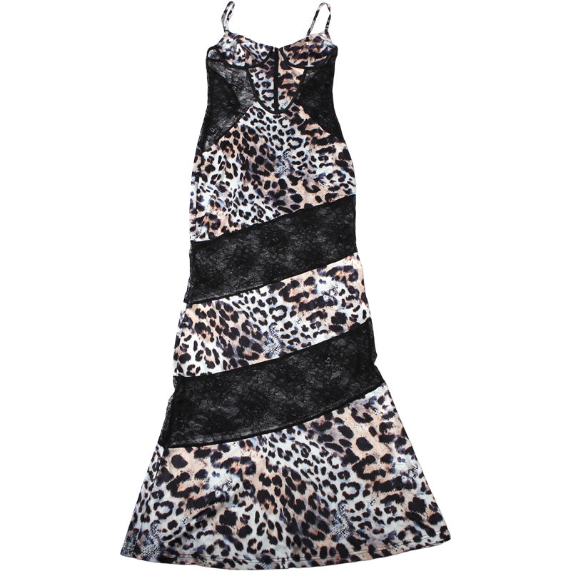 Wild Desire Leopard Lace Maxi Dress
