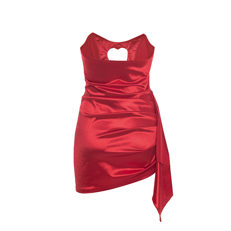 💎 Luna Luxe Rhinestone Asymmetric Mini Dress