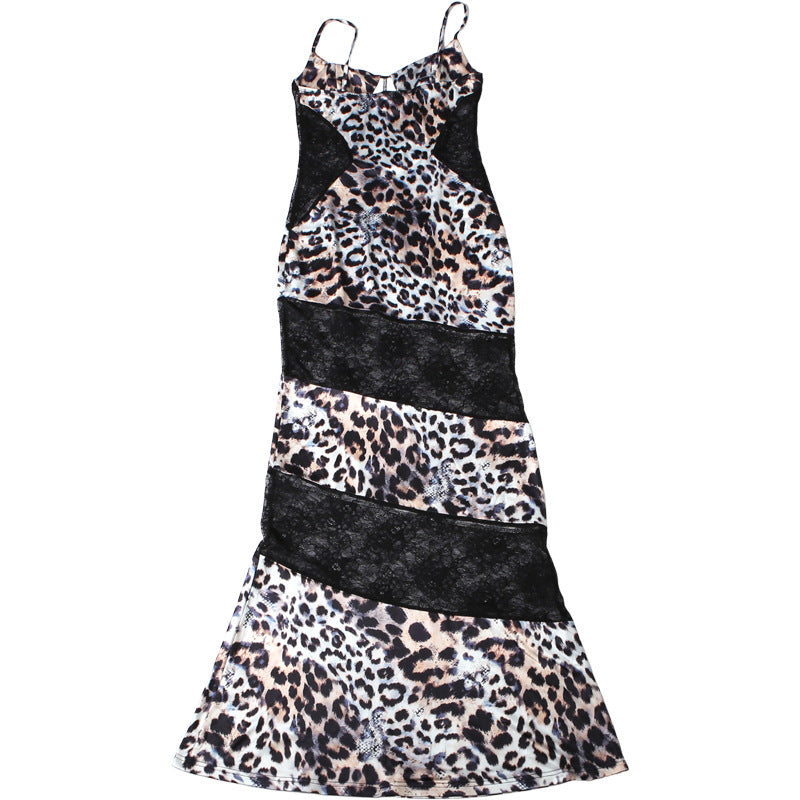 Wild Desire Leopard Lace Maxi Dress