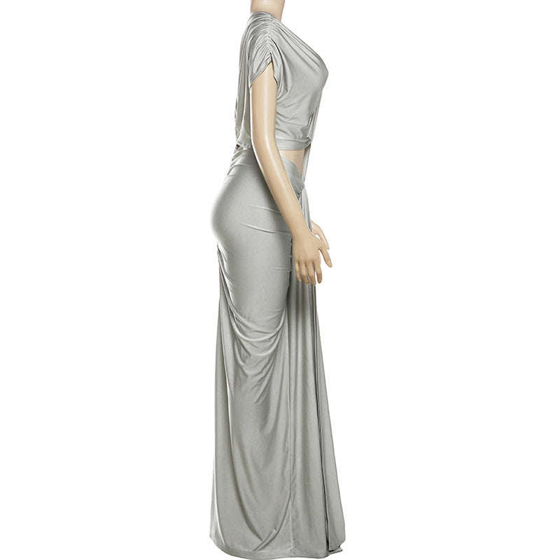 Sexy Backless V-Neck Maxi Dress