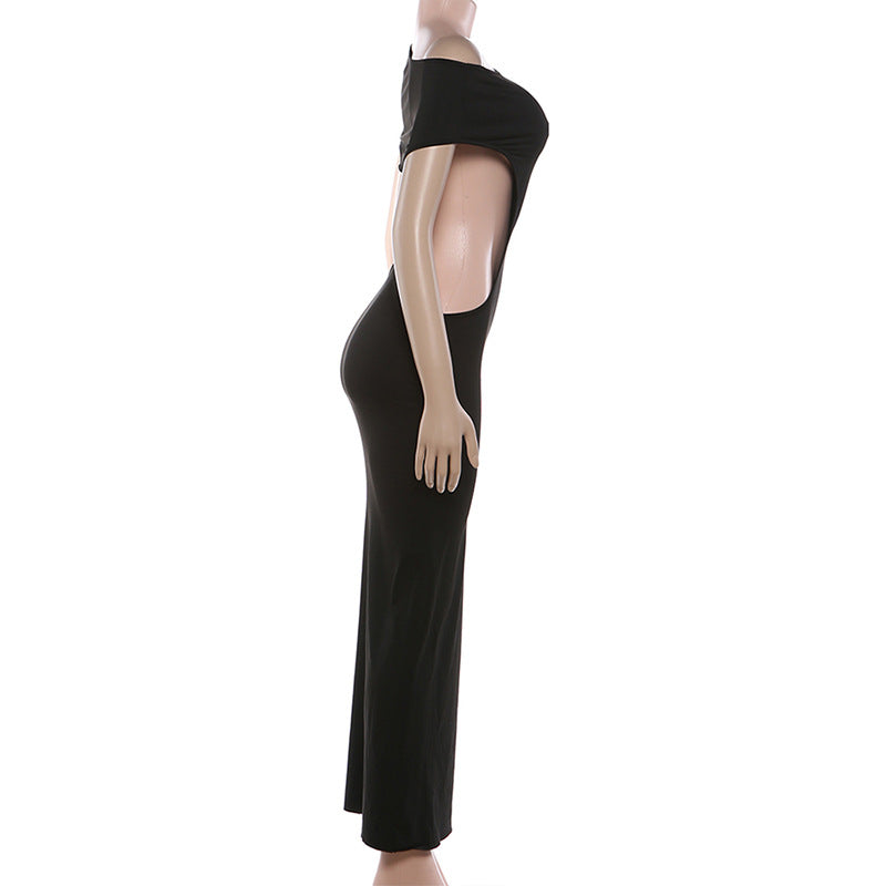 Enchanted Edge One-Shoulder Maxi Dress