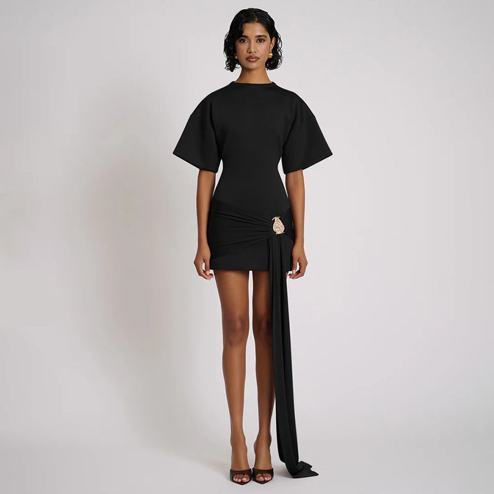 The Elegant Asymmetric Mini Dress