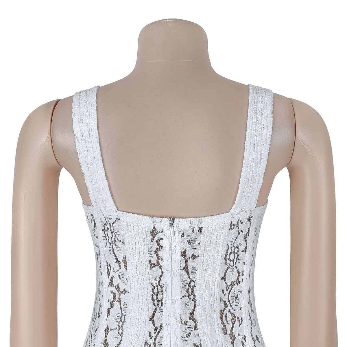 Women's Sheer Lace Maxi Dress – Sweetheart Bodycon Split Dress