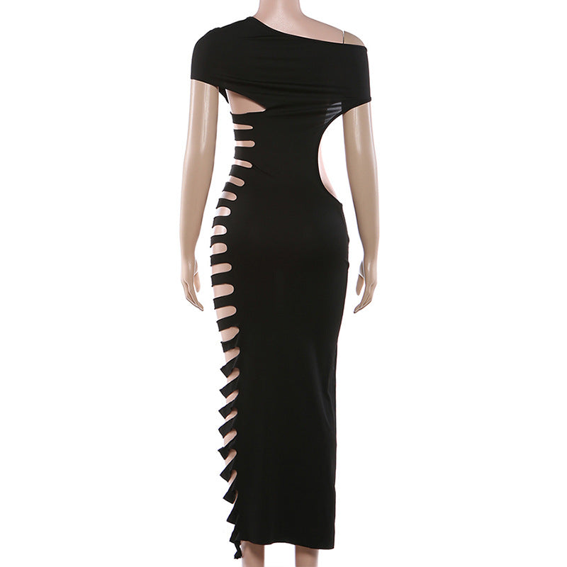 Enchanted Edge One-Shoulder Maxi Dress