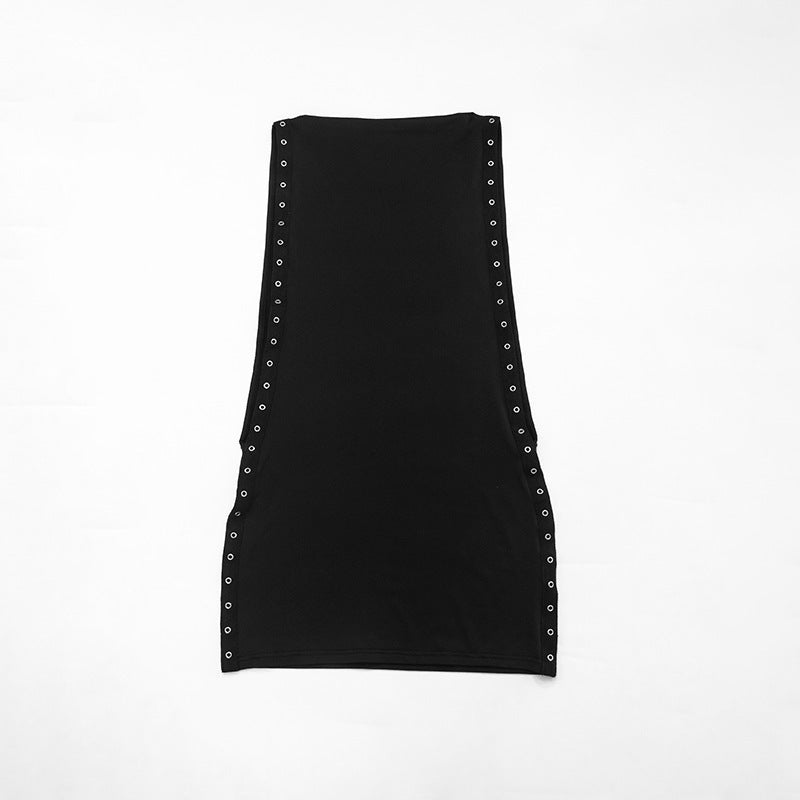 Black Cutout Bodycon Mini Dress - Sleeveless Crew Neck Party Club Dress