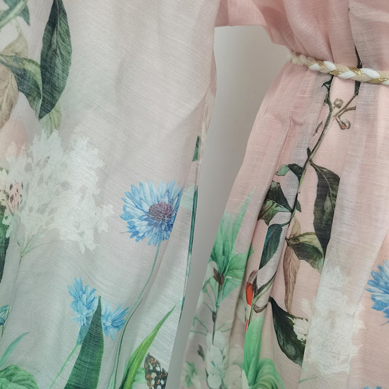 Elegant Printed Boho Maxi Dress