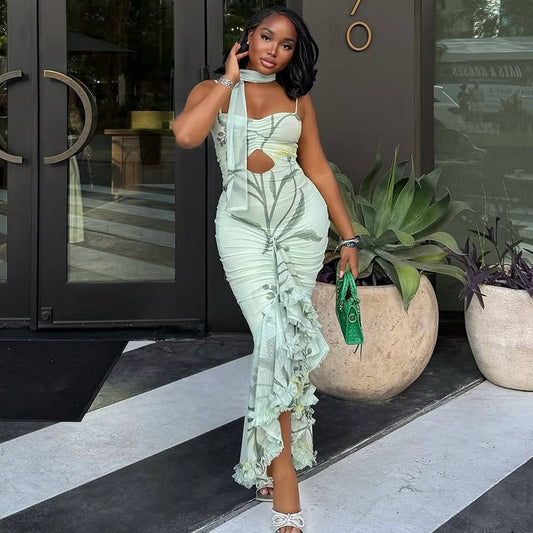 The "Aurelia" Ruffled Cami Dress
