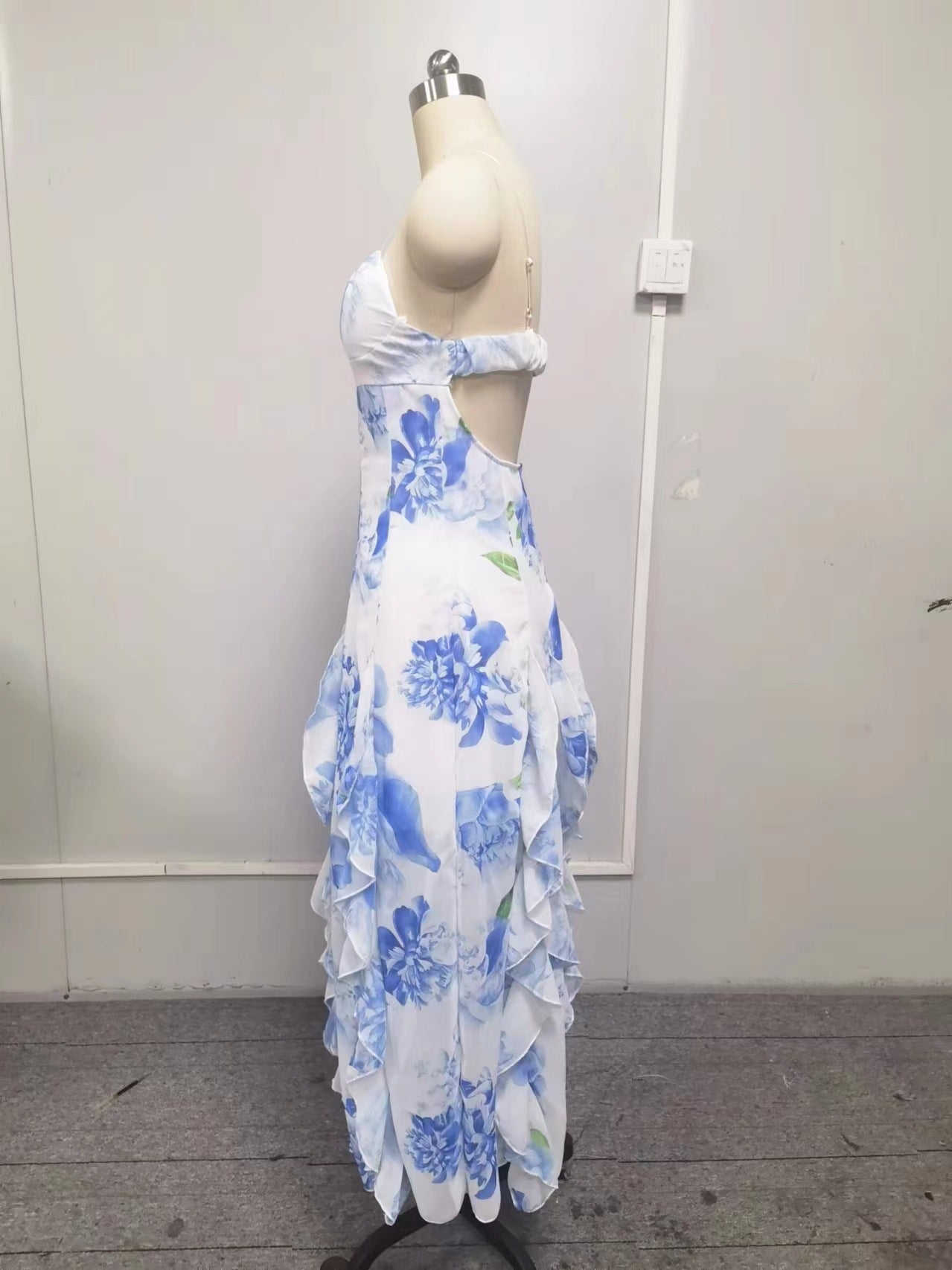 Off-The-Shoulder Organza Fairy Long Evening Dress: Elegant Spring/Summer Style for Women