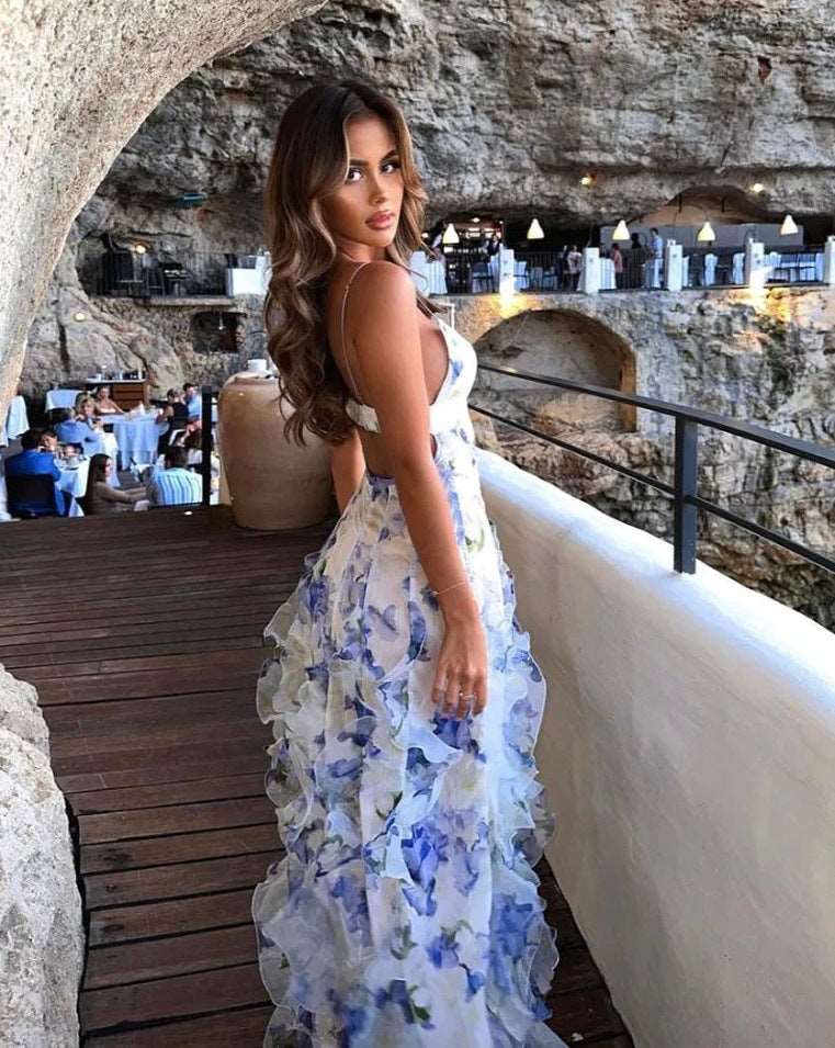 Off-The-Shoulder Organza Fairy Long Evening Dress: Elegant Spring/Summer Style for Women