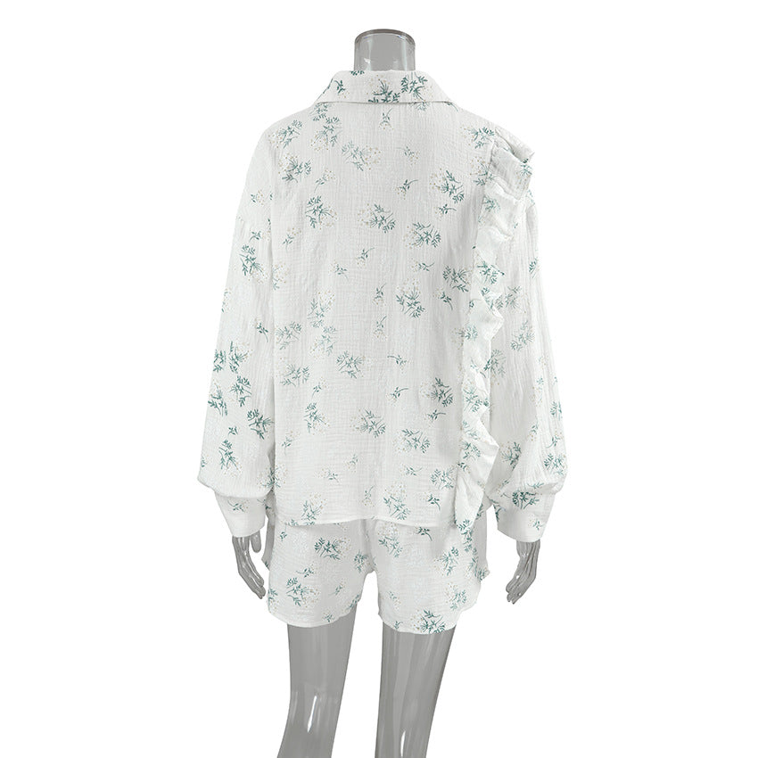Cozy Chic Floral Cotton Shorts Set