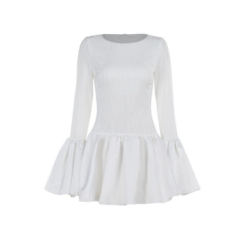 Aurora Ruffled Slim Fit Mini Dress