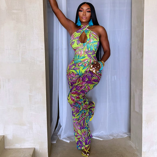 The "Gardenia" Halter Backless Jumpsuit