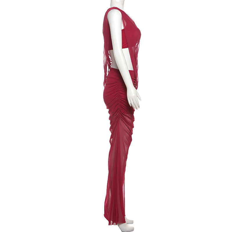 Sexy & Elegant One-Shoulder Two-Piece Set