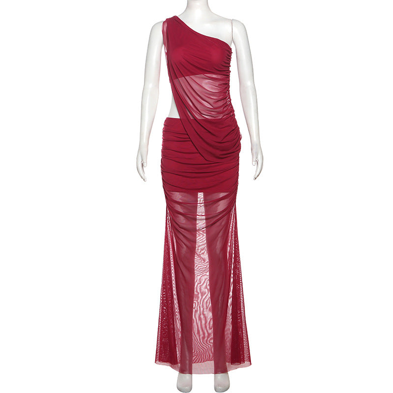 Sexy & Elegant One-Shoulder Two-Piece Set
