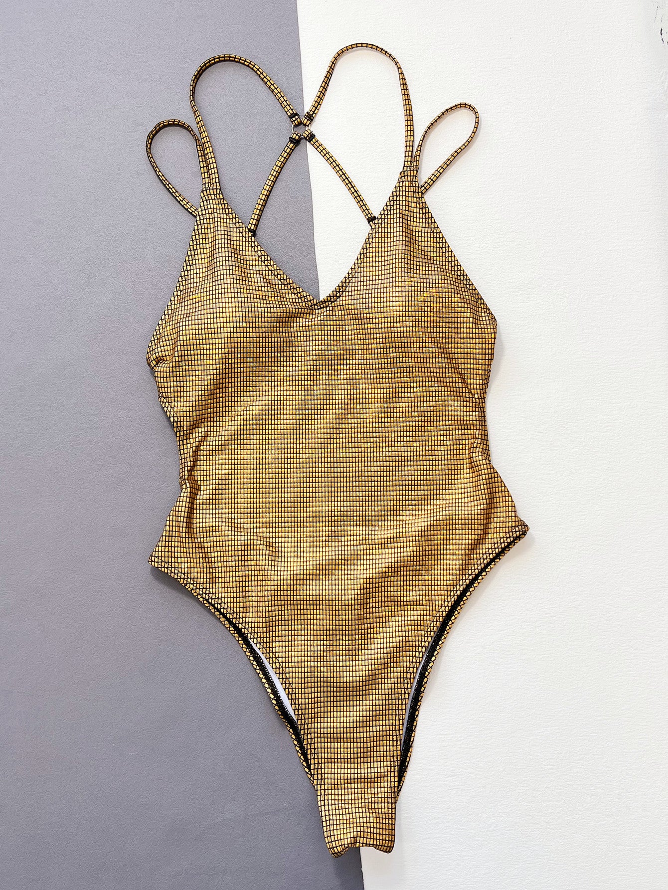 Kyemiah's One Piece Gold Swimsuit
