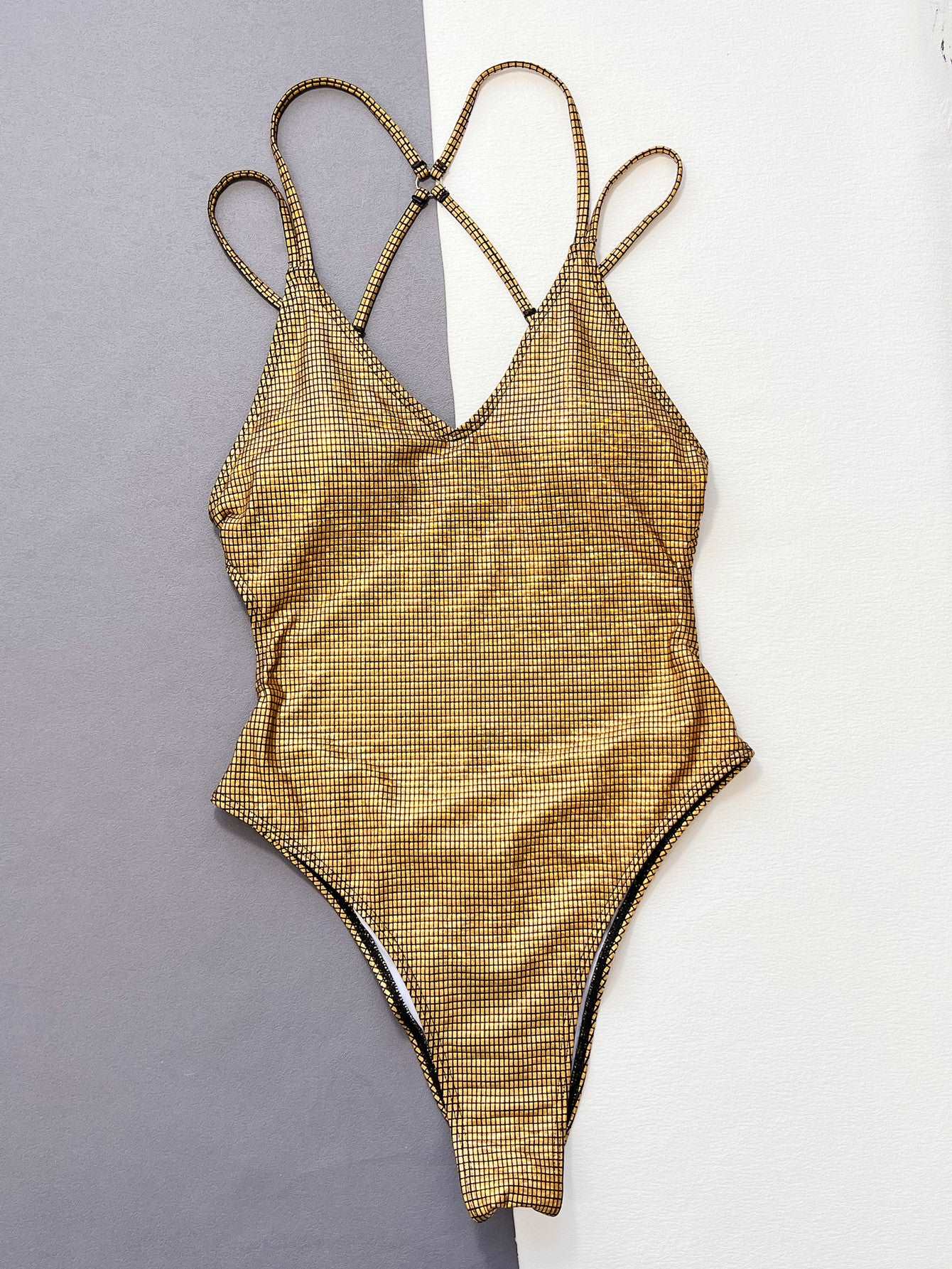 Kyemiah's One Piece Gold Swimsuit
