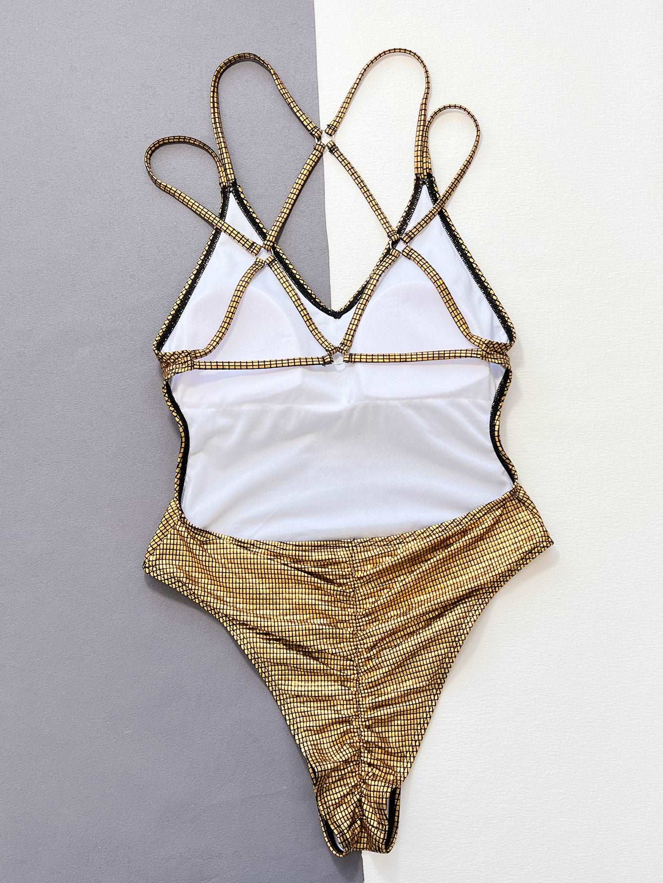 Kyemiah's One Piece Gold Swimsuit