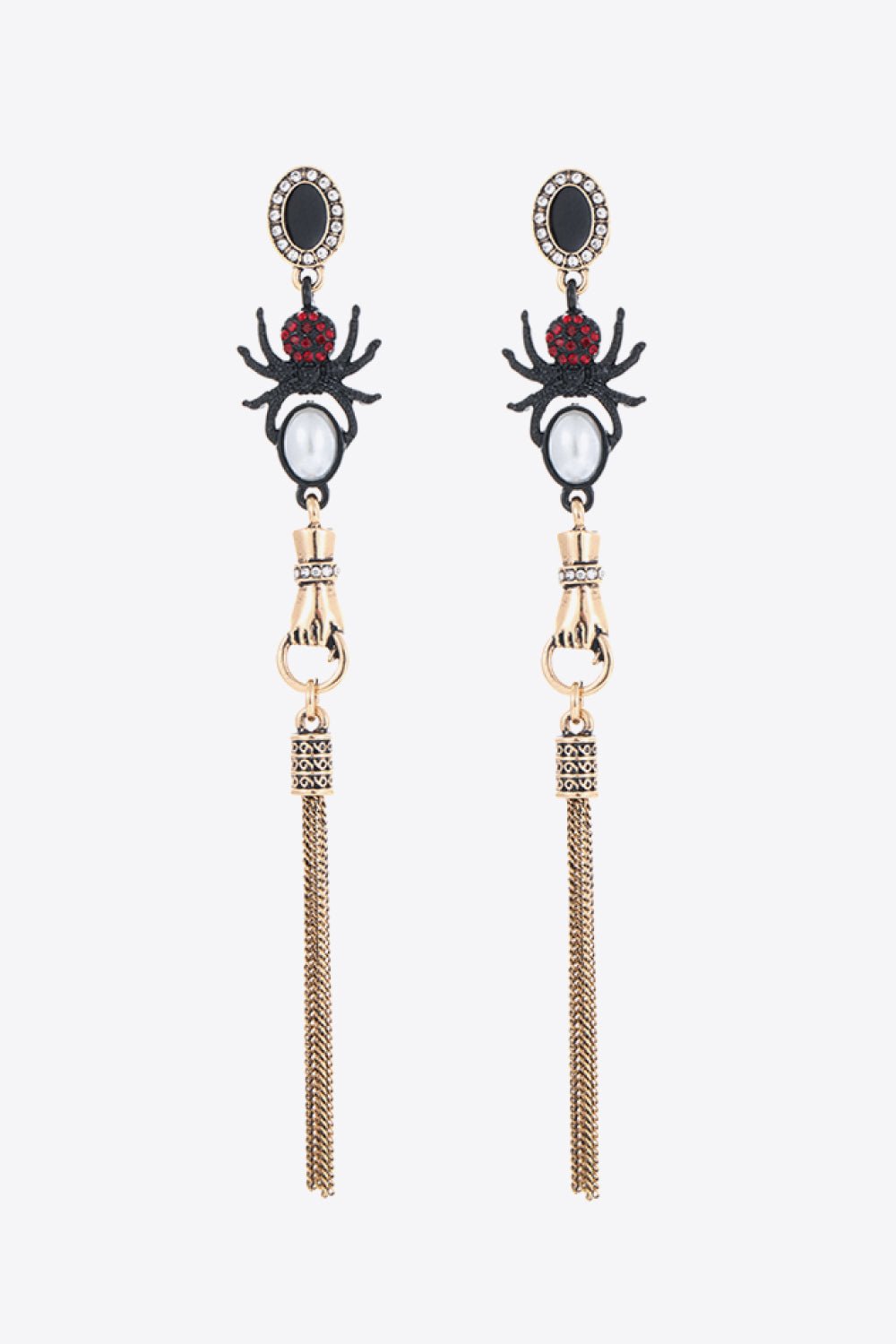 18K Gold-Plated Spider Drop Earrings - London's Closet Boutique