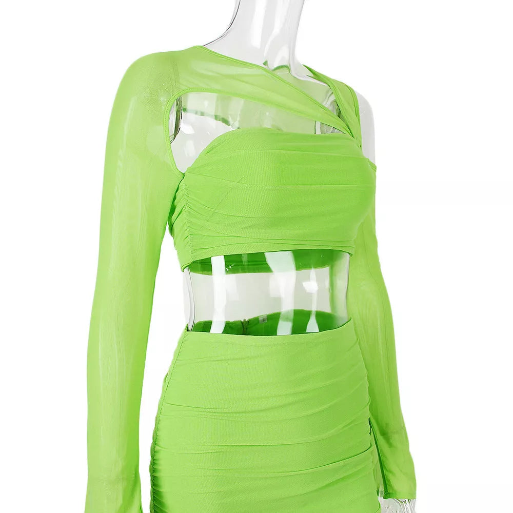 Green Apple Two Piece Skirt Set - London's Closet Boutique