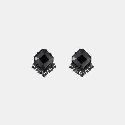 Geometric Zircon Alloy Earrings