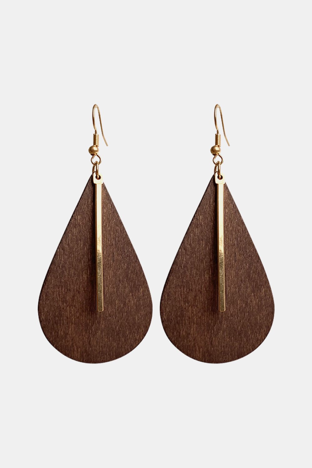 Geometrical Shape Wooden Dangle Earrings - London's Closet Boutique