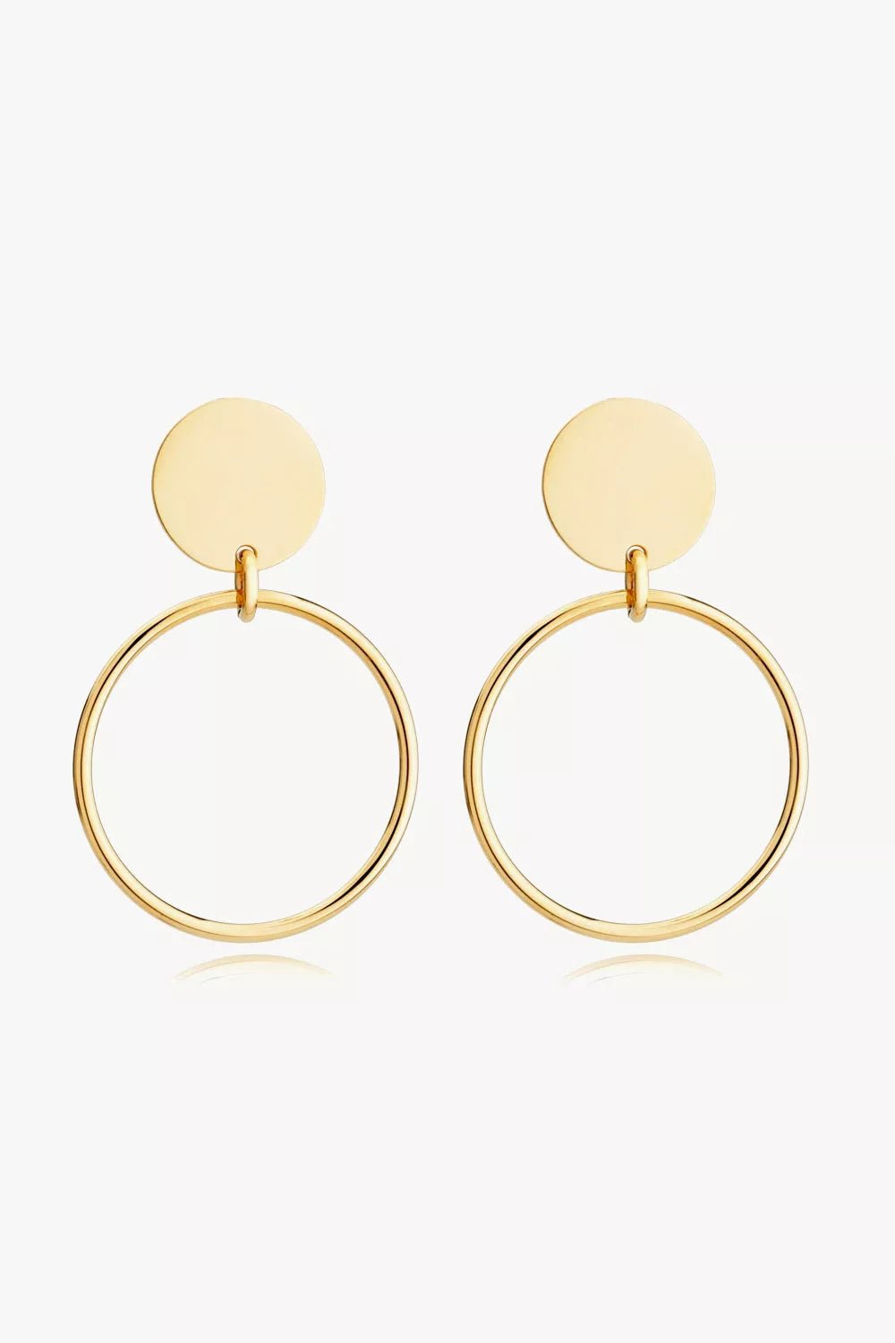 Gold-Plated Stainless Steel Drop Earrings - London's Closet Boutique