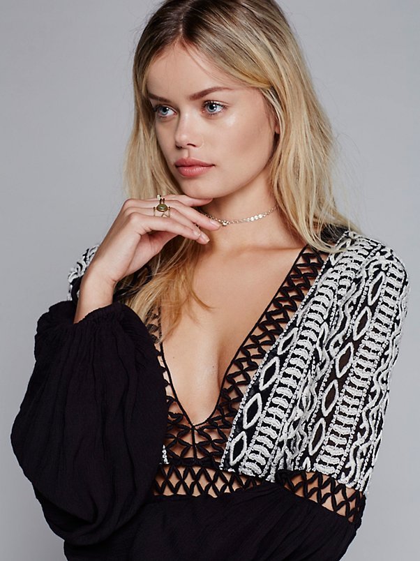 Kristen's Bohemian Embroidered Tracing Dress - London's Closet Boutique