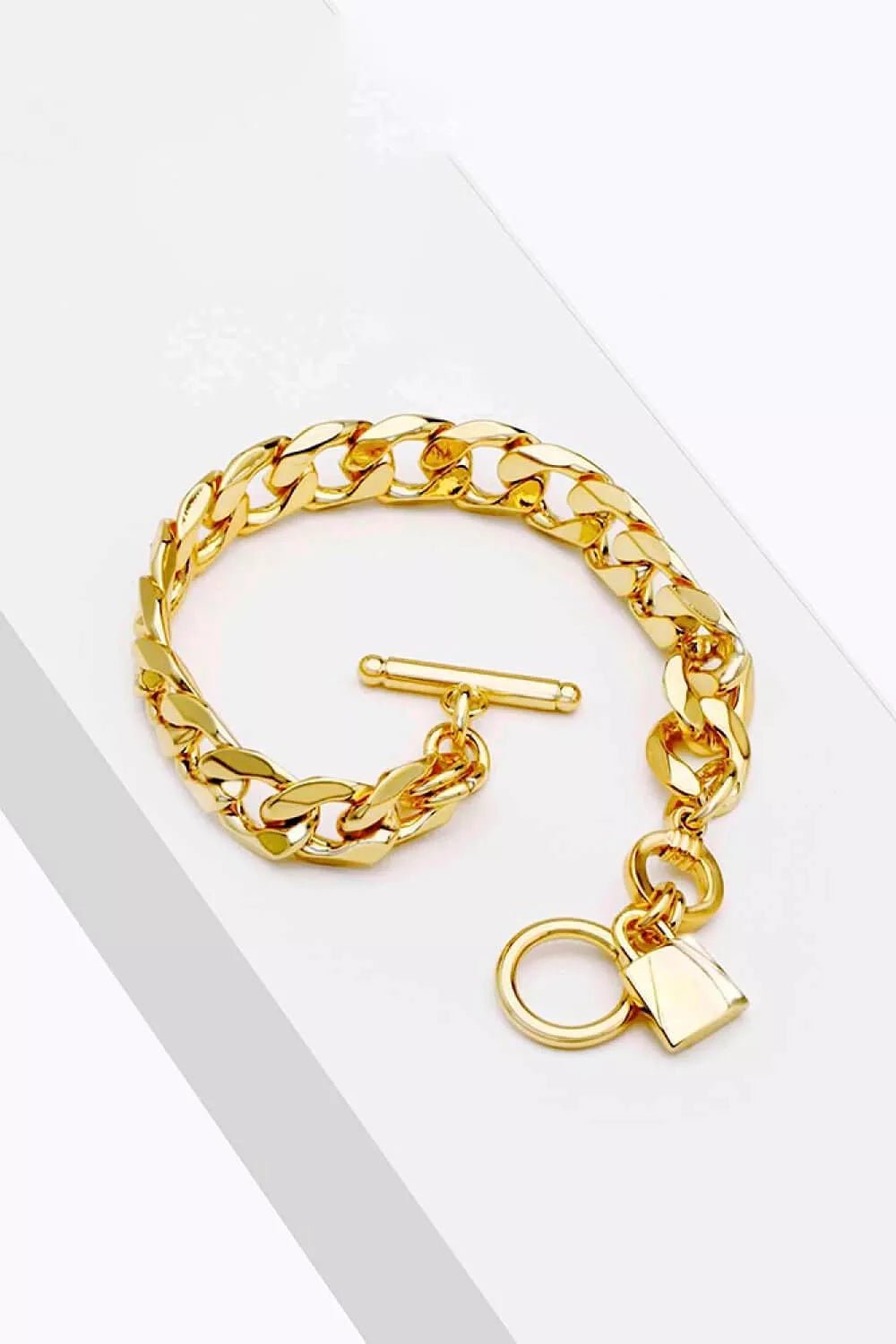 Lock Charm Toggle Clasp Bracelet - London's Closet Boutique