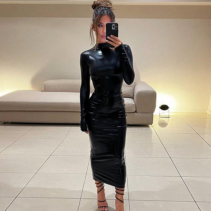 Obsessed with Me Faux Leather Dress - London's Closet Boutique