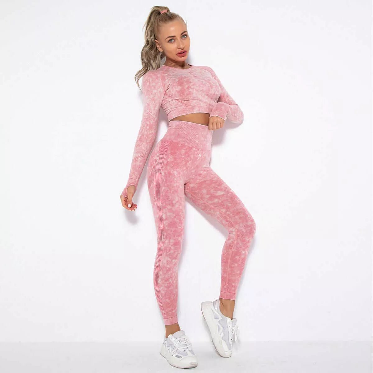 Peach Hip Raise Yoga Workout Outfit - London's Closet Boutique