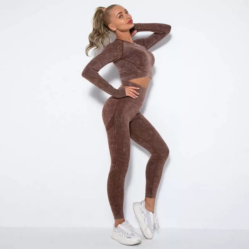 Peach Hip Raise Yoga Workout Outfit - London's Closet Boutique
