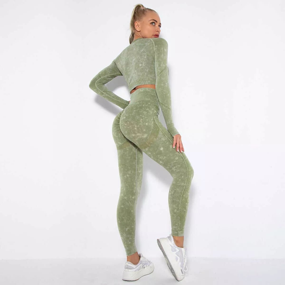 Peach Hip Raise Yoga Workout Outfit - London's Closet Boutique