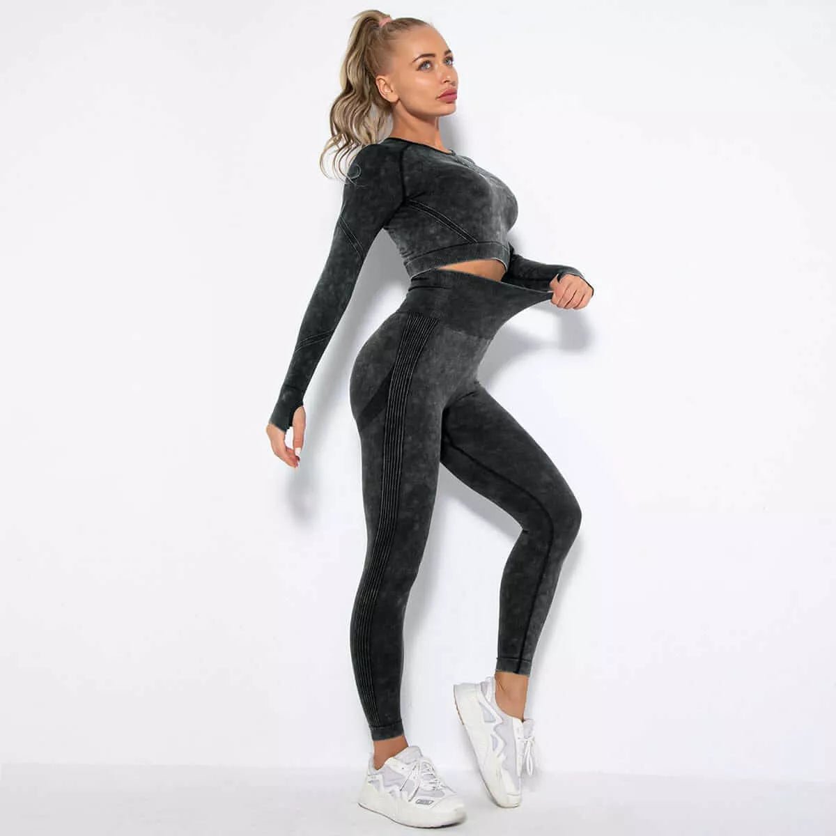 Peach Hip Raise Yoga Workout Outfit - London's Closet Boutique