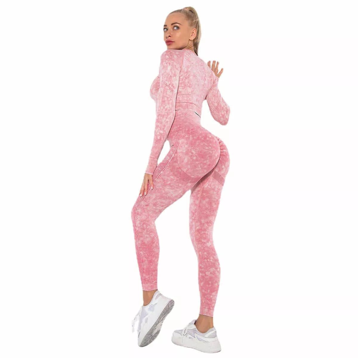 Peach Hip Raise Yoga Workout Outfit - London's Closet Boutique